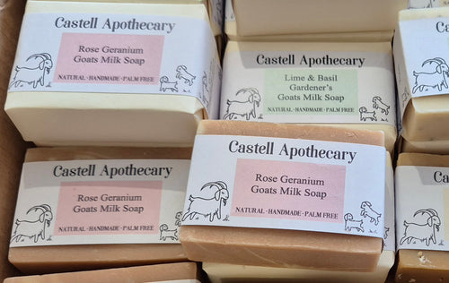 NEW  Rose Geranium Goat's Milk Soap - Castell Apothecary